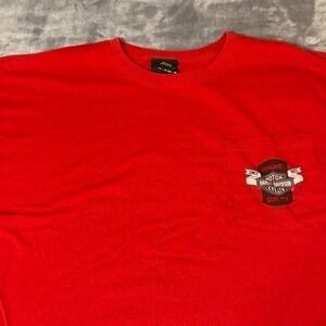 Harley Davidson Space Coast Palm Bay FL Red Pocket Graphic T-Shirt Mens XL